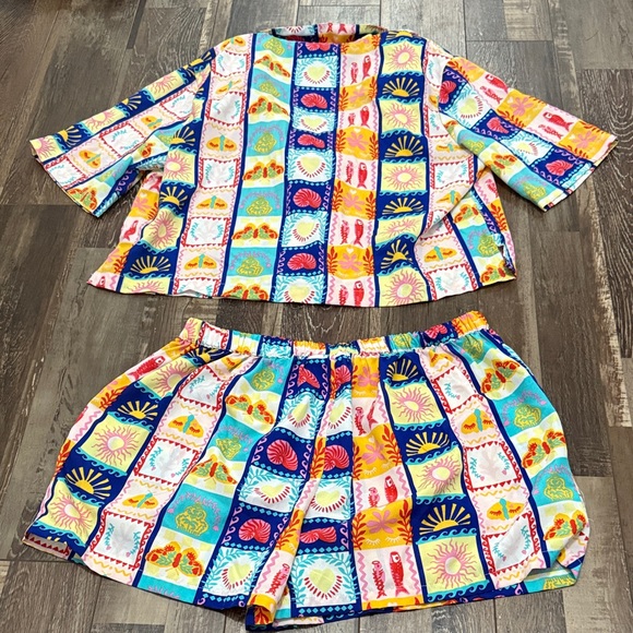 Cynthia Rowley Vibrant Patterned Pajama Set - Picture 4 of 4